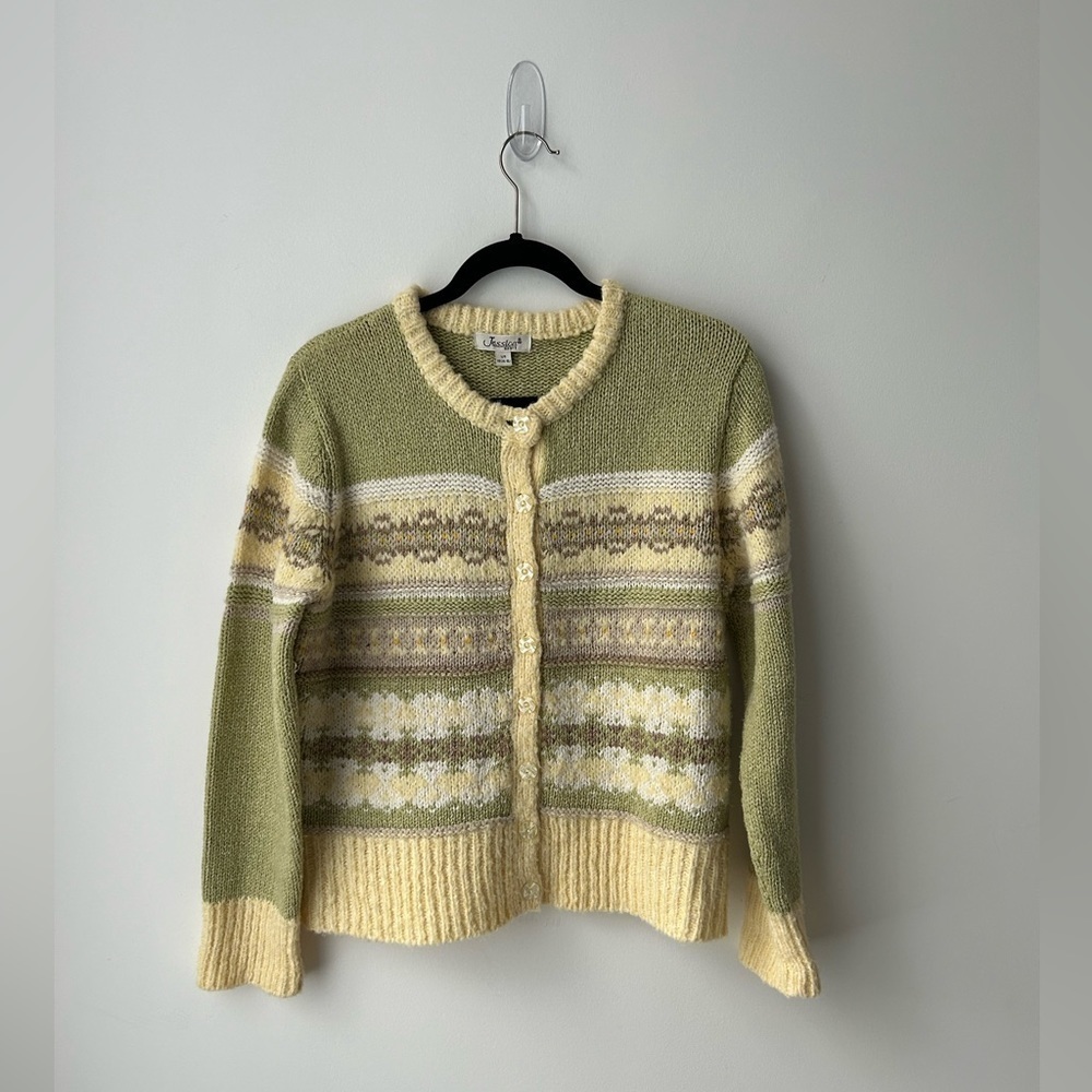 Vintage Jessica wool blend  grandmacore cardigan sweater